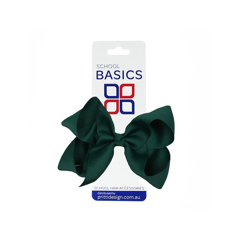 Schofields Pubic School Bottle Green Bow on Elastic